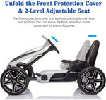 Mercedes Benz 4 Wheel Kids Pedal Powered Bike Go Kart,  Outdoor Play Toy Racer Car, White - Bosonshop