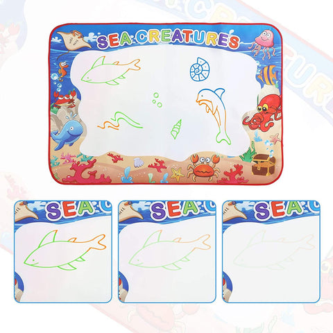 Water Doodle Mat 39 x 28 inches Water Colors Drawing Board for Children Educational Toys for Kids Boys Girls - Bosonshop