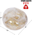 Sequins Inflatable Chair Transparent Sofa Lazy Bean Bag Chair for Adults or Kids Bedroom Indoors Outdoor Beach Pool, Gold - Bosonshop