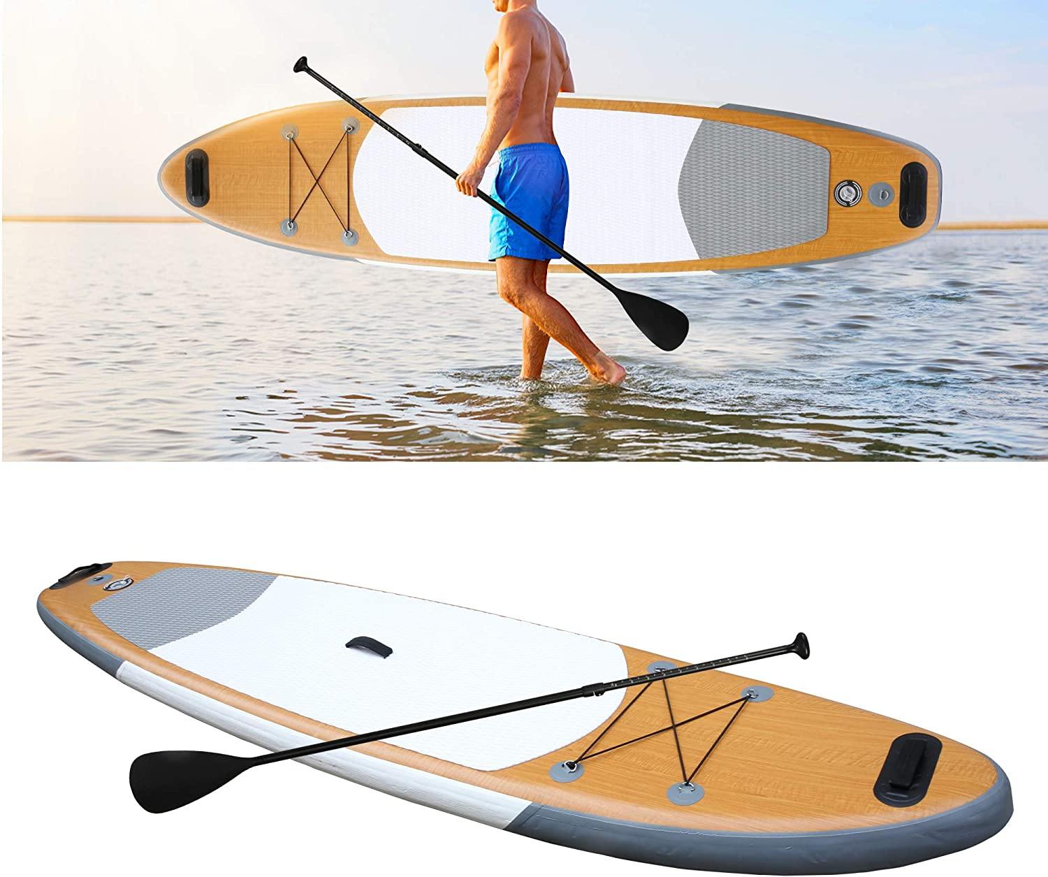 SUP Inflatable Stand Up Paddle Board with ISUP Accessories Backpack Paddle Pump Leash Fin and Repair Kit for Youth & Adult - Bosonshop