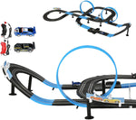 High-Speed Electric Powered Super Loop Speedway Slot Car Track Set with Two Cars for Dual Racing for Kids and Adult (28 ft) - Bosonshop
