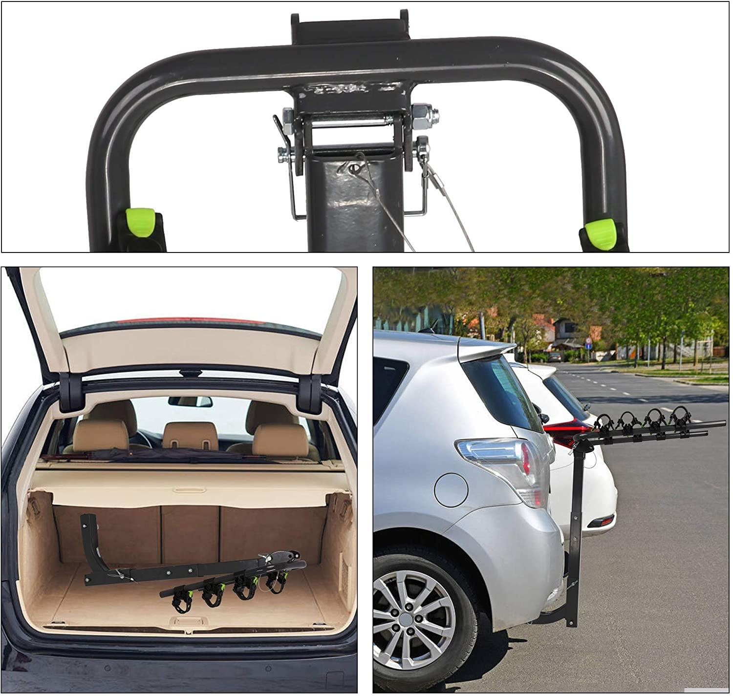 4 Bike Rack Hitch Mount Folding Bicycle Carrier 2" Receiver Car SUVs & Minivans - Bosonshop