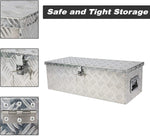 30” x 13.5” Aluminum Tool Box, Truck Trailer Pickup Tool Box w/Lock & Side Handles, Lightweight Truck Bed Storage Organizer w/2 Keys, Silver - Bosonshop