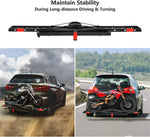 Motorcycle Carrier 500 LBS Hich Mounted, Heavy Steel Scooter Dirt Bike Carrier, Anti-tilt Locking, Stable Motorcycle Carrier Rack w/Ramp - Bosonshop