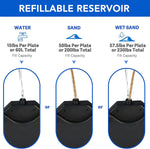 4 Pcs Heavy-Duty Cantilever Offset Patio Umbrella Stand Square Base Plate for Hanging Patio Umbrella - Bosonshop