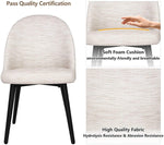 Classic Dining Chair Set of 2, Modern Style Family Leisure Chair with Stainless Steel Legs, PU Leather Mid Back Side Chair, White - Bosonshop