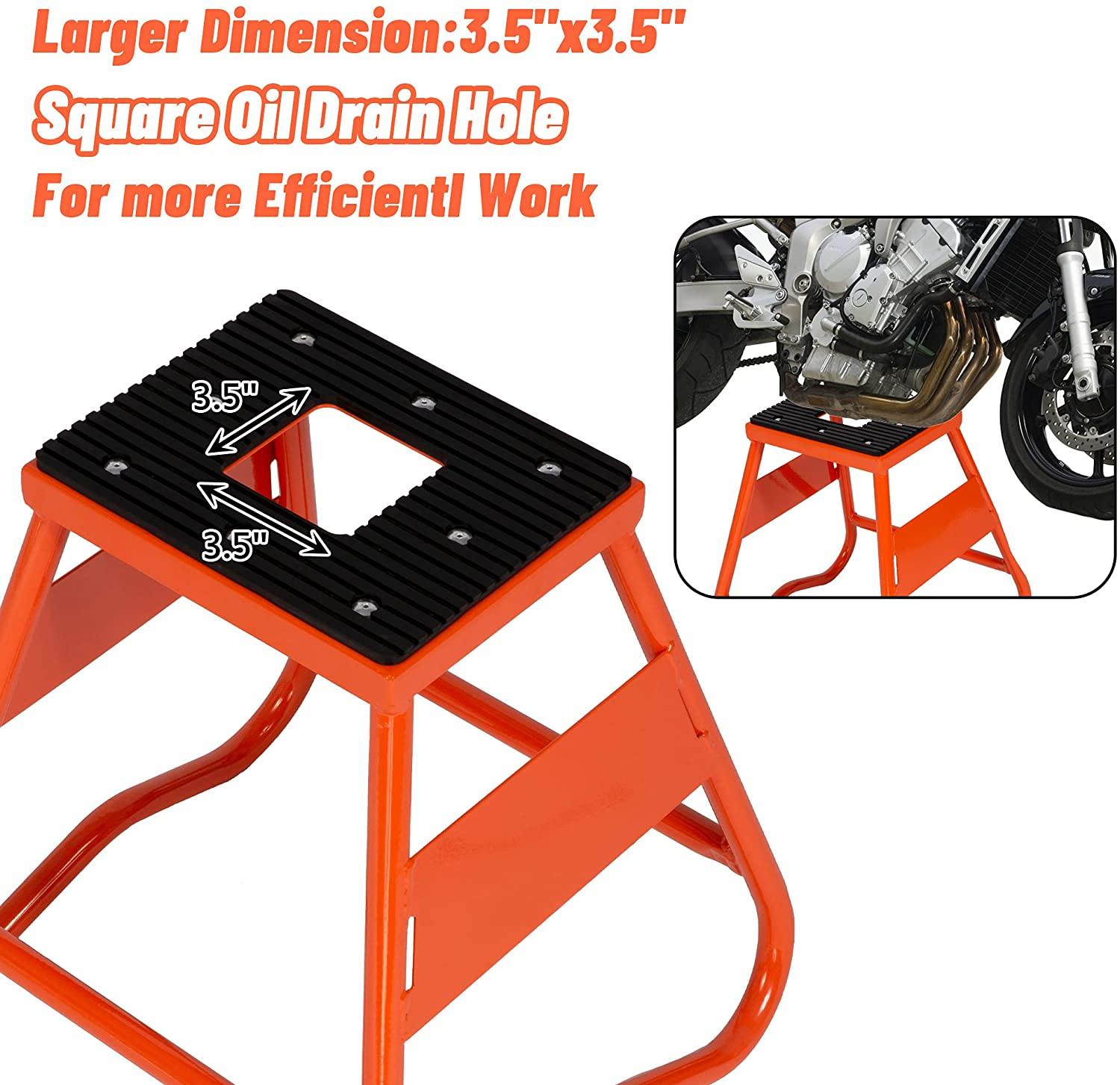 Motocross Dirt Bike Stand Drain Hole Maintenance Lift Jack 330 LBS Capacity - Bosonshop