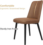 Modern Accent Chairs Set of 2 with Upholstered Seat and Back, Water Resistance and Easy to Clean, Durable Restaurant Chair - Bosonshop