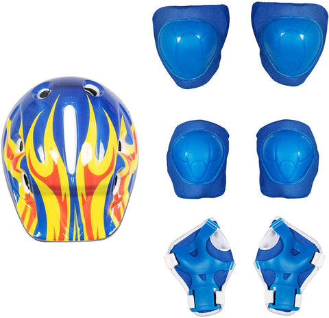 Kids Helmet with Knee Elbow Wrist Pads - Adjustable Ultralight Toddlers Toys Protective Gear Set for Skating Walking Cycling, Age 1-6 - Bosonshop
