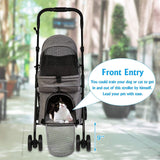 Luxury 4 Wheels Folding Pet Stroller for Medium Dogs Cats - Bosonshop