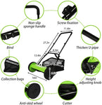 16 in. Manual Reel Push Walk Behind Mower Adjustable 5-Blade Push Lawn Mower with Catcher - Bosonshop