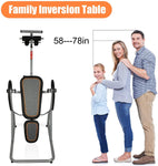 Heavy Duty Inversion Table 58-78 Inches Adjustable Pain Therapy Training With Protective Belt Support For Exercise, 330LBS - Bosonshop