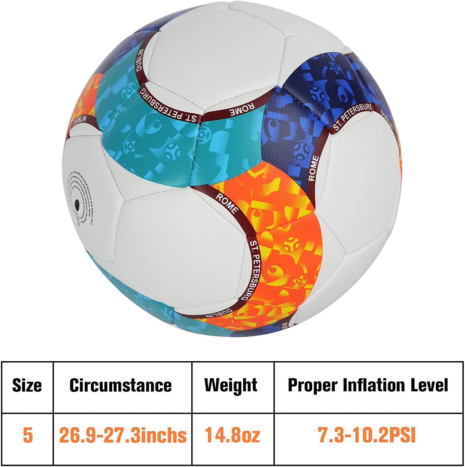 Soccer Ball Size 5, Youth Teenager Soccer Ball Outdoor Indoor for Boys