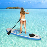 Inflatable Stand Up Paddle Board W SUP Accessories & Backpack Leash Double Action Hand Pump Repair Kit for Youth & Adult - Bosonshop