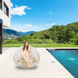 Sequins Inflatable Chair Transparent Sofa Lazy Bean Bag Chair for Adults or Kids Bedroom Indoors Outdoor Beach Pool, Gold - Bosonshop