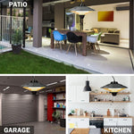 Electric Patio Heater Ceiling Mounted or Hanging Infrared Heater, Waterproof IP24, for Outdoor or Indoor Use, 900W-1500W, 5100 BTU - Bosonshop