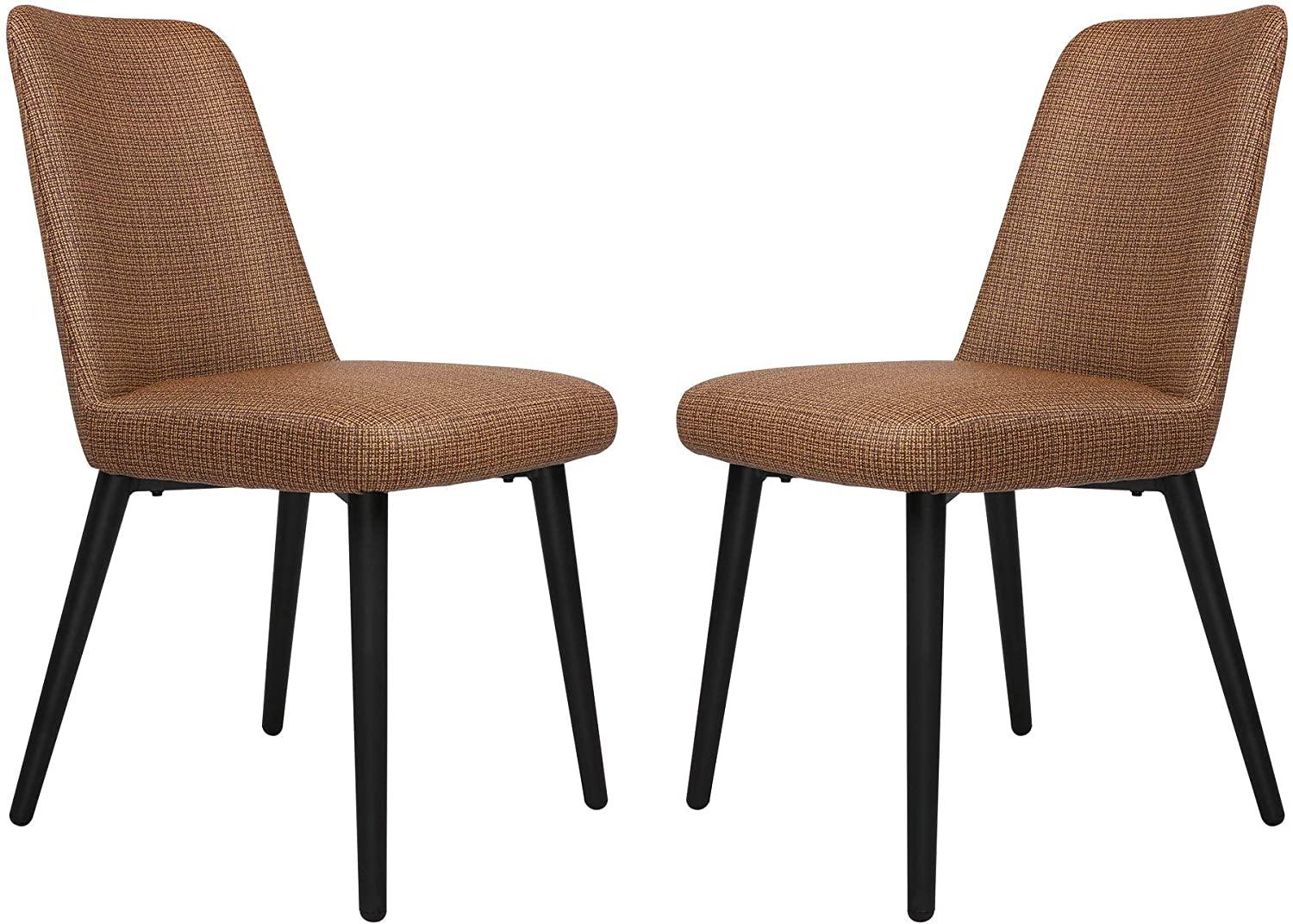 Modern Accent Chairs Set of 2 with Upholstered Seat and Back, Water Resistance and Easy to Clean, Durable Restaurant Chair - Bosonshop