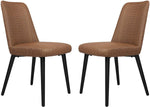 Modern Accent Chairs Set of 2 with Upholstered Seat and Back, Water Resistance and Easy to Clean, Durable Restaurant Chair - Bosonshop