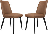 Modern Accent Chairs Set of 2 with Upholstered Seat and Back, Water Resistance and Easy to Clean, Durable Restaurant Chair - Bosonshop