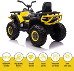 12 V Kids Electric 4-Wheeler ATV Quad with MP3 and LED Lights - Bosonshop