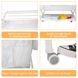 Baby Bassinet Bedside Sleeper Folding Crib with 4 Wheels, Newborn Infant Bed with Soft Comfort Mattress - Bosonshop