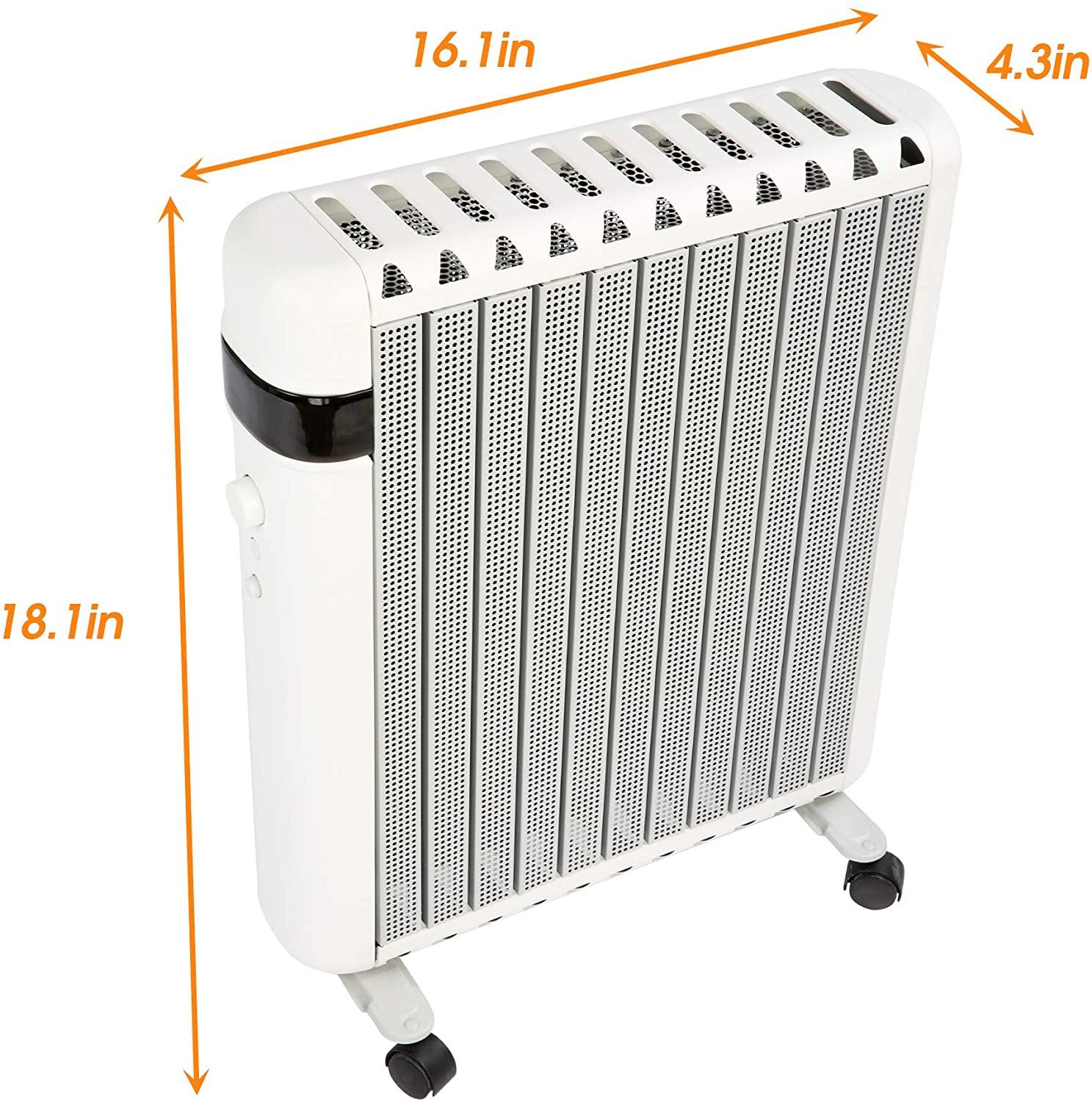 1500W Portable Space Heaters Adjustable Thermostat Room Heater with Overheat Protection & Tip-Over Protection for Indoor Use - Bosonshop