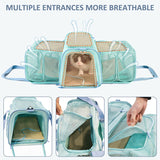 Cupets Double Expandable Airline Approved Soft Sided Pet Carrier, Mint Green
