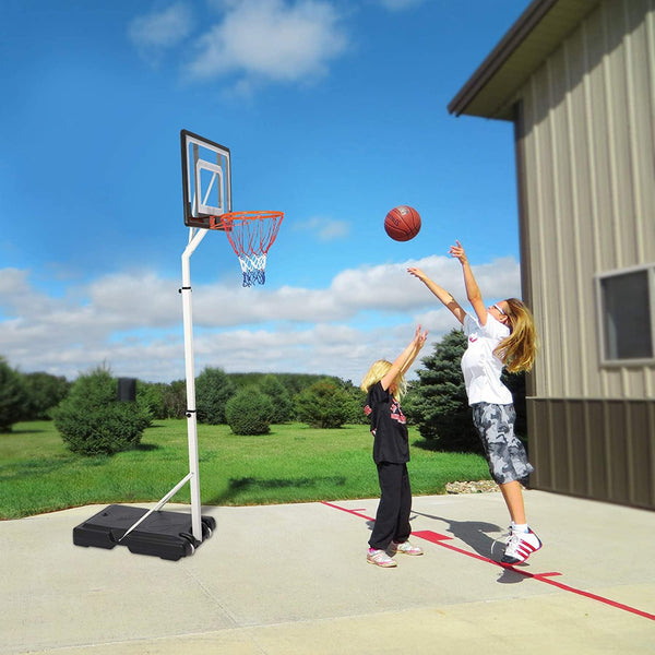 Portable Basketball Hoop Backboard System Stand Outdoor Sports Equipment Height Adjustable 6.8Ft-8.5Ft with Wheels