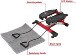 Folding Fitness Step Machine Air Walk Trainer Exercise Stepper Glider with LCD Display for Home, Office and Gym - Bosonshop