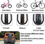 Hitch Mount Bike Rack 2 Bikes, Wobble Free Smart Tilting Folding Bicycle Car Racks