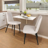 Modern Dining Chairs Set of 2 with Soft Foam Cushion, Comfortable and Easy to Clean Leather Side Chair, Durable Restaurant Chair - Bosonshop