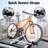 Upright Roof Mount Bike Rack Aluminum Bicycle Carrier for Roof Racks with Locking System for Cars SUVs