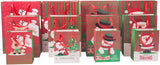 Christmas Paper Gift Bags Bulk Assortment 1 Dozen Holiday Themes Print Gift Bags with Handles 3 Sizes 4 Patterns Character - Bosonshop