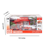 Bosonshop Fire Station Parking Garage Toy Playset with 4 Fire Rescue Vehicles and Lift