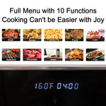 Digital Air Fryer Toaster Oven, 24 QT 10-In-1 Convection Countertop Oven Combination w/ 6 Accessories, Stainless Steel Finish, 1700W
