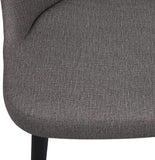 Classic Dining Chair Set of 2, Modern Style Family Leisure Chair with Stainless Steel Legs, PU Leather Mid Back Side Chair, Grey - Bosonshop