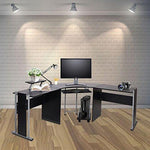 Bosonshop 72” L-Shaped Office Desk Corner Computer Desk Laptop Study Table Workstation with CPU Stand PC Keyboard Tray