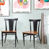 Bosonshop Dining Table Set, 6 Chairs with 1 Aluminum Imitation Wooden Table