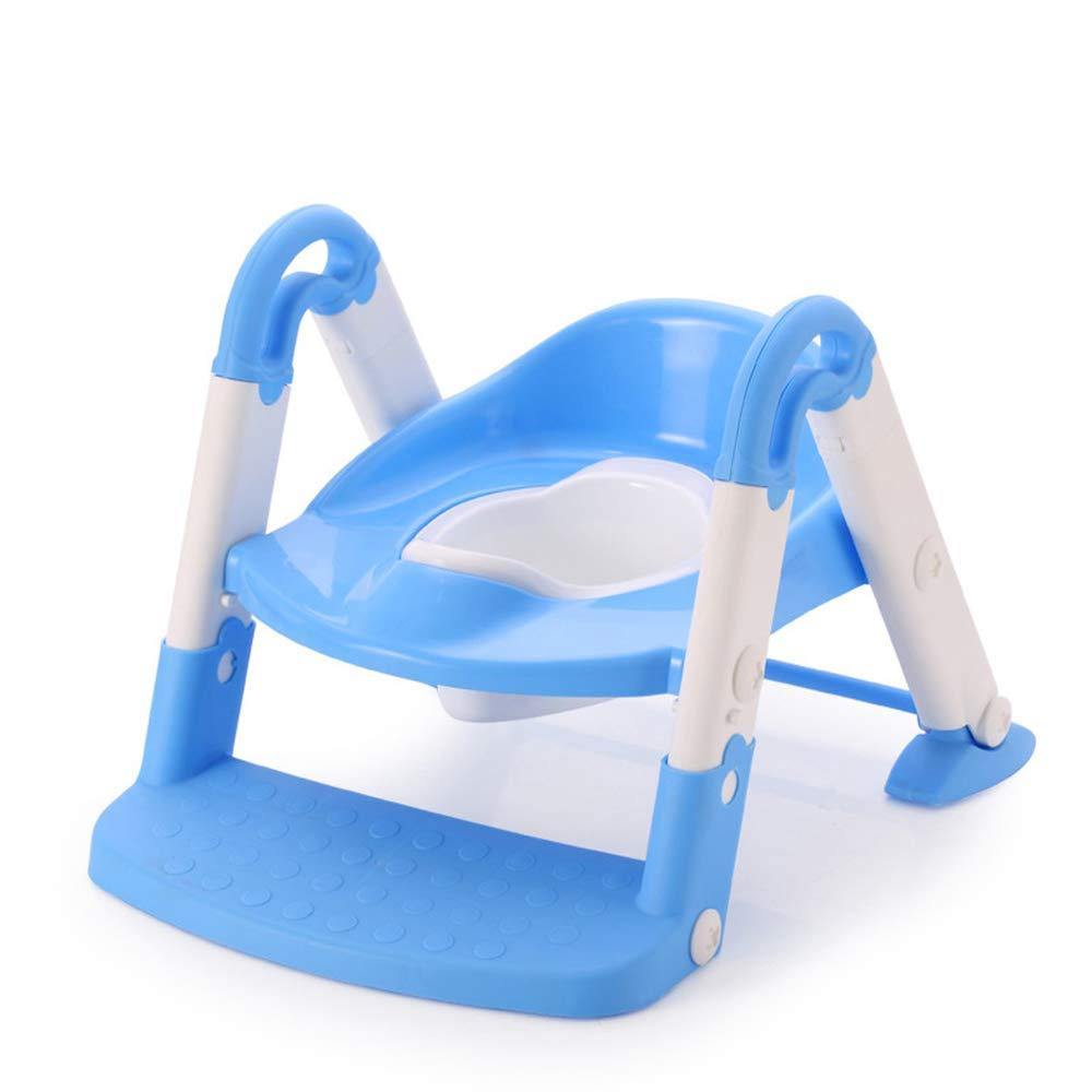 Bosonshop Kid’s 3 in 1 Potty Training Toilet Seat with Adjustable Ladder, Blue