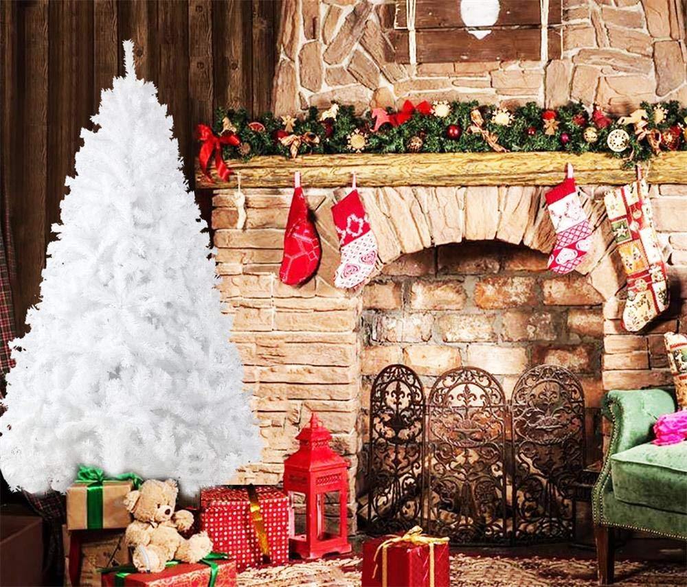 Bosonshop 6FT Premium Spruce Artificial Christmas Tree w/Metal Stand, White