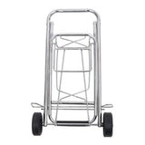 Bosonshop Aluminum Folding Hand Truck Portable Fold Up Dolly with Wheels for Indoor Outdoor Travel Shopping Office, 55lbs (Sliver)