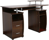 Desktop Computer Desk with Spacious Desktop Workspace Great for Your Home Office Pull-Out Keyboard Tray and Drawers - Bosonshop