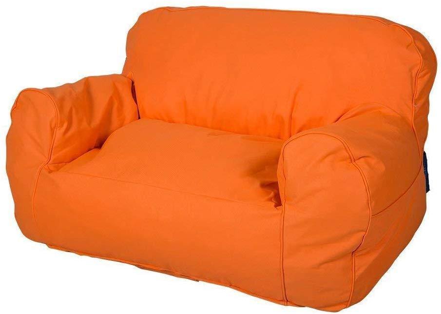 Bosonshop Kids Bean Bag Chair Self-rebound Sponge Double Children Lounger Sofa Bean Bags Seats for Toddlers Orange