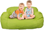 Bosonshop Mini Lounger Sofa, Bean Bag Chair Self-Rebound Sponge Double Child Seat - 35.4" x 19.7" x 19.7" Green