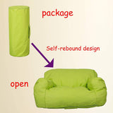 Bosonshop Mini Lounger Sofa, Bean Bag Chair Self-Rebound Sponge Double Child Seat - 35.4" x 19.7" x 19.7" Green