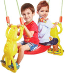Bosonshop Multi-Child Swing Set Back to Back Rider Glider