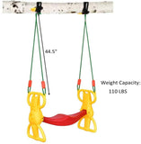 Bosonshop Multi-Child Swing Set Back to Back Rider Glider