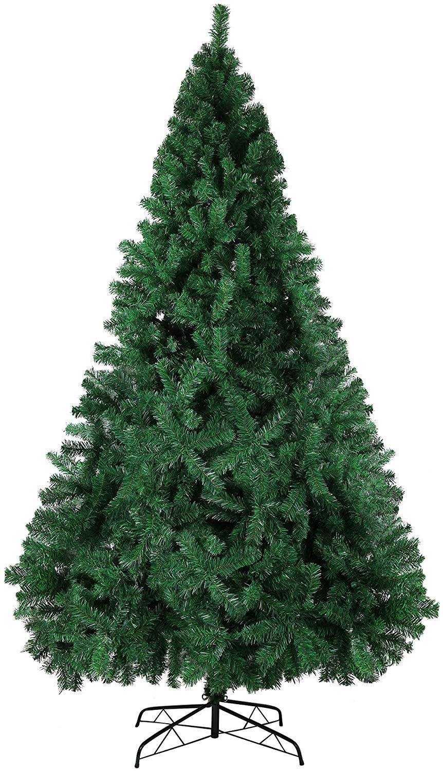 Bosonshop 9 FT High Artificial Christmas Pine Tree Fake Xmas Tree 1000 Tip Full Tree W/ Solid Metal Stand