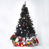 Bosonshop 8' Premium Artificial Christmas Tree with Solid Metal Stand, Festive Indoor and Outdoor Decoration, Black