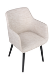 Classic Dining Chair Set of 1, Modern Style Family Leisure Chair with Stainless Steel Legs, PU Leather High Back Side Chair, Beige - Bosonshop